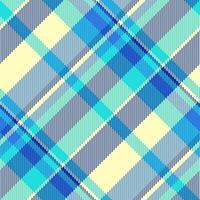 Cool pattern plaid background, slim tartan fabric textile. Elegance seamless check texture in blue and light colors. vector