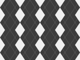Stylish black and white argyle diamond pattern. Perfect for backgrounds, textiles, or website design. Clean, minimalist aesthetic evokes sophistication and classic style. vector