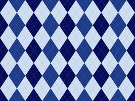 Elegant navy blue and light blue argyle diamond pattern. Perfect for backgrounds, textiles, or fashion designs. Classic, sophisticated, and versatile. Impress with this timeless geometric texture. vector