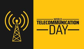 world telecommunication day background banner or poster design template. observed every year in May. Holiday concept. Use to any Template, card, poster, placard, template. vector