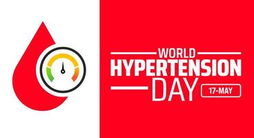 World Hypertension Day background banner or poster design template. observed every year in May. Holiday concept. Use to any Template, card, poster, placard, template. vector