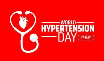 World Hypertension Day background banner or poster design template. observed every year in May. vector