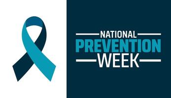National Prevention Week background banner or poster design template. observed every year in May. Holiday concept. Use to any Template, card, poster, placard, template. vector