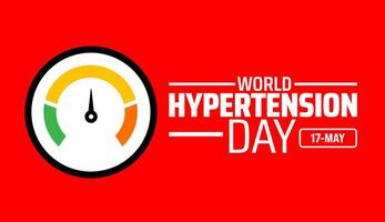 World Hypertension Day background banner or poster design template. observed every year in May. Holiday concept. Use to any Template vector
