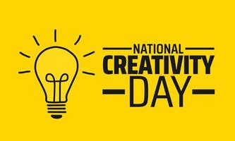 National Creativity Day background banner or poster design template. observed every year in May. Holiday concept. Use to any Template, card, poster, placard, template. vector