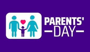 Parents Day background banner or poster design template. observed every year in May. Holiday concept. Use to any Template, card, poster, placard, template. vector