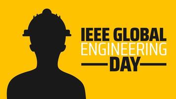 IEEE Global Engineering Day background banner or poster design template. observed every year in May. Holiday concept. vector