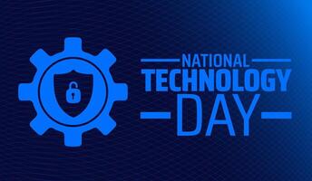 world technology day background banner or poster design template. observed every year in May. Holiday concept. Use to any Template, card, poster, placard, template. vector