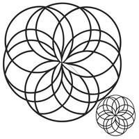 a set of interconnected circular patterns vector