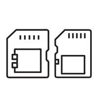 Illustration of Micro SD Cards, Sd Card Icon set. for mobile concept and web design vector