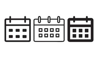 Simple Calendar Icons for Scheduling and Planning, illustration vector