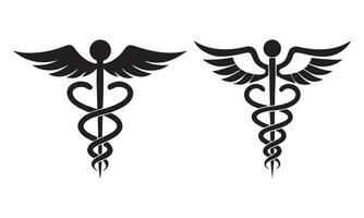 Medical Hospital health snake symbol, Medical Symbol with Wings, A simple, elegant design for healthcare. vector