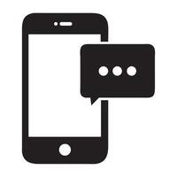 Mobile Phone with Typing Message Bubble Icon, Smartphone with message icon. Mobile phone, speech bubble vector