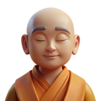 intense stunning Portrait of a serene meditating monk with flowing robes, closed eyes, and a peaceful expression. Soft, natural lighting. Realistic style elite png