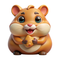 immaculate dramatic retro A cute hamster stuffing its cheeks with food, close up shot with humorous expression, in a cartoon style masterfully captured png