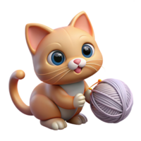 sumptuous industrial A playful kitten batting at a ball of yarn, whimsical style, soft, warm lighting, fluffy fur masterfully captured png