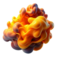 dynamic elegant A field of colorful, swirling smoke, illuminated by a warm, orange light. Abstract photography style artisan png