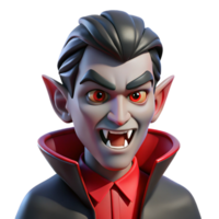 dramatic coveted Portrait of a charismatic vampire with piercing red eyes, dark gothic lighting, digital art style png