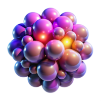 hypnotic dreamy creative A cluster of luminous orbs in varying sizes and colors, emitting a bright, pulsating glow, rave lighting with motion blur, Psychedelic style artisan png
