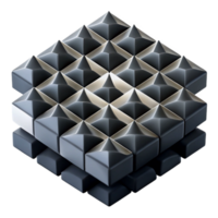 unparalleled urban A field of geometric shapes in shades of black and white, arranged in a tessellated pattern, high contrast with sharp shadows, Op Art style top tier png