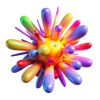 distinguished renaissance A chaotic explosion of colorful particles, illuminated by a bright, flashing light. Abstract expressionism style premium png