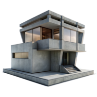 mesmerizing distinguished A modern, concrete bunker house, minimalist design, harsh shadows, brutalist architecture, png