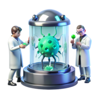 hypnotic avant garde A group of scientists in a futuristic laboratory, examining a strange alien organism contained within a force field. Bright, sterile lighting. Sci fi horror style impeccable png