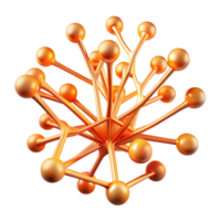 ethereal serene A complex network of branching lines resembling a tree, glowing with a warm orange light, sharp focus with high contrast, Organic Art style fine detail png