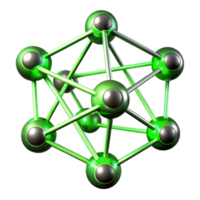 joyful exquisite A network of interconnected lines and circles, glowing with a vibrant green light, sharp focus with a metallic texture, Cyberpunk style original png