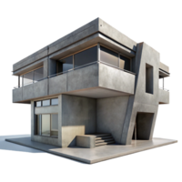 sought after surreal A modern, concrete bunker house, minimalist design, harsh shadows, brutalist architecture, fine detail png