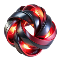 timeless impressionist Intertwined ribbons of light in shades of deep red and black, flowing and dynamic, illuminated by a pulsating, rhythmic glow. Abstract Expressionism style sharp png