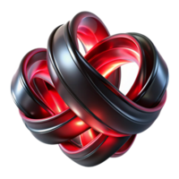 signature surreal Intertwined ribbons of light in shades of deep red and black, flowing and dynamic, illuminated by a pulsating, rhythmic glow. Abstract Expressionism style original png
