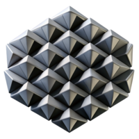mysterious radiant A field of geometric shapes in shades of black and white, arranged in a tessellated pattern, high contrast with sharp shadows, Op Art style sharp png