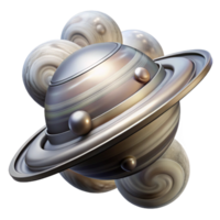 distinguished nordic A sleek, silver spaceship orbiting a gas giant, swirling clouds and atmospheric effects, realistic and detailed, space art style ultra HD png