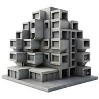 exquisite harmonious elegant A Brutalist concrete apartment complex, repetitive geometric patterns, harsh shadows, dystopian atmosphere, monochrome, precision png