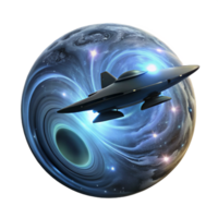 immaculate whimsical vintage A lone spaceship, silhouetted against a giant, swirling nebula, journeys through the vastness of space. Dramatic, backlighting. Space opera style high quality png