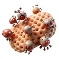 pristine baroque A swarm of nanobots repairing damaged tissue, microscopic view, scientific illustration style ultra HD png