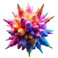 enchanting ethereal elegant A chaotic explosion of vibrant pigments, frozen in time, with dramatic chiaroscuro lighting, in a surrealist style flawless png