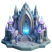 splendid whimsical creative A giant, crystalline geode cathedral, ethereal light, magical atmosphere, intricate details, fantasy style, sharp png