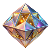 striking dreamy contemporary A kaleidoscope of tessellated triangles, shimmering with holographic textures, lit by a warm ambient glow, in a minimalist style expertly shot png