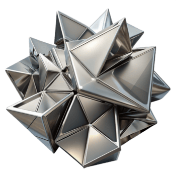 slående hyllad fractured glas skärvor i nyanser av silver- och grå, reflekterande ljus i komplex mönster, dramatisk belysning med hög kontrast, kubistisk stil png