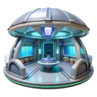 enchanting baroque A futuristic spaceship interior, sleek and minimalist design, science fiction style, digital art, high quality png