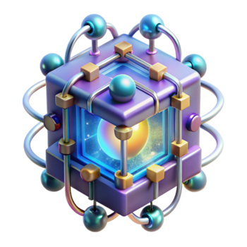 tranquilo sereno un cuántico computadora, sus intrincado componentes brillante con varios matices, etéreo Encendiendo, resumen estilo magistralmente capturado png