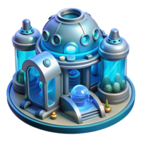 impressive rustic A futuristic, underwater research facility, bioluminescent lighting, sleek and modern design, highly detailed, premium png