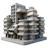 fascinating ethereal rustic A Brutalist concrete apartment complex, repetitive geometric patterns, harsh shadows, dystopian atmosphere, monochrome, gallery standard png