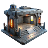 enchanting energetic bohemian A desolate, abandoned space station, dim emergency lighting, eerie atmosphere, photorealistic, highly detailed, flawless png