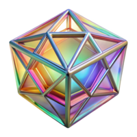 alluring dynamic renaissance A crystalline lattice structure, refracting rainbow light, Geometric Abstraction style masterfully captured png