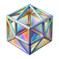 wonderful urban A crystalline lattice structure, refracting rainbow light, Geometric Abstraction style flawless png
