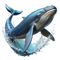 gorgeous abstract A majestic whale breaching the ocean surface, dramatic splash, dynamic pose authentic png