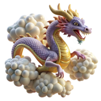 elegant exemplary A majestic Japanese dragon soaring through the clouds, scales shimmering in the sunlight, vibrant and dynamic, png